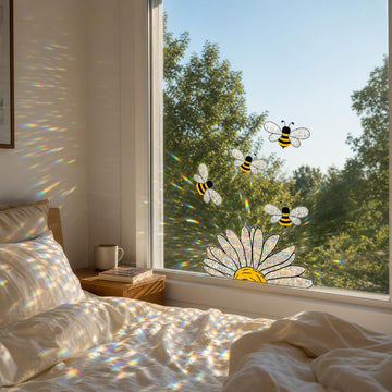 Bee Prism Effect Window Sticker